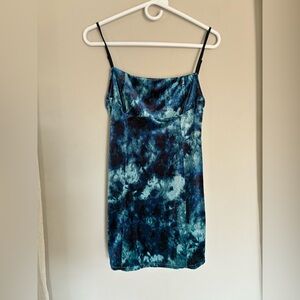 Urban Outfitters Navy Tie-Dye Mini Dress